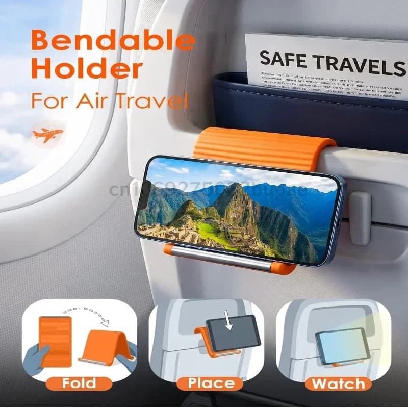 Flexible Cell Phone Holder Laptop Tablet Stand Non-slip Silicone Adjustable Foldable Desktop Holder Compatible Desktop Stand