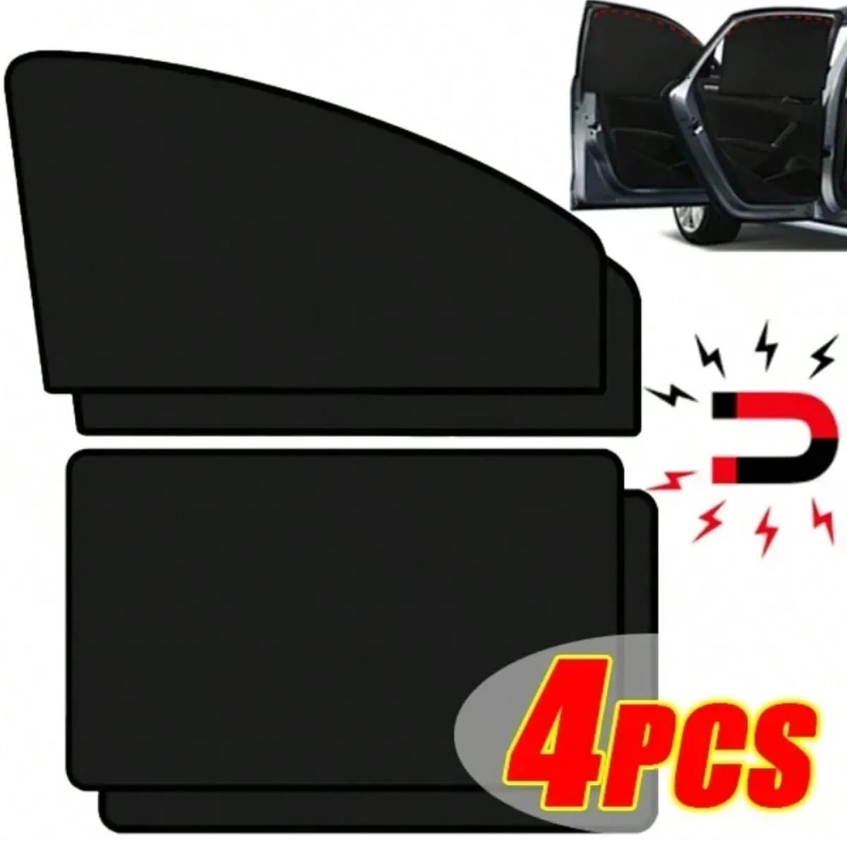 Magnetic Curtain Protectors, Side Window Sunshades, UV Protection, Suitable for Most Models, Universal in All Seasons