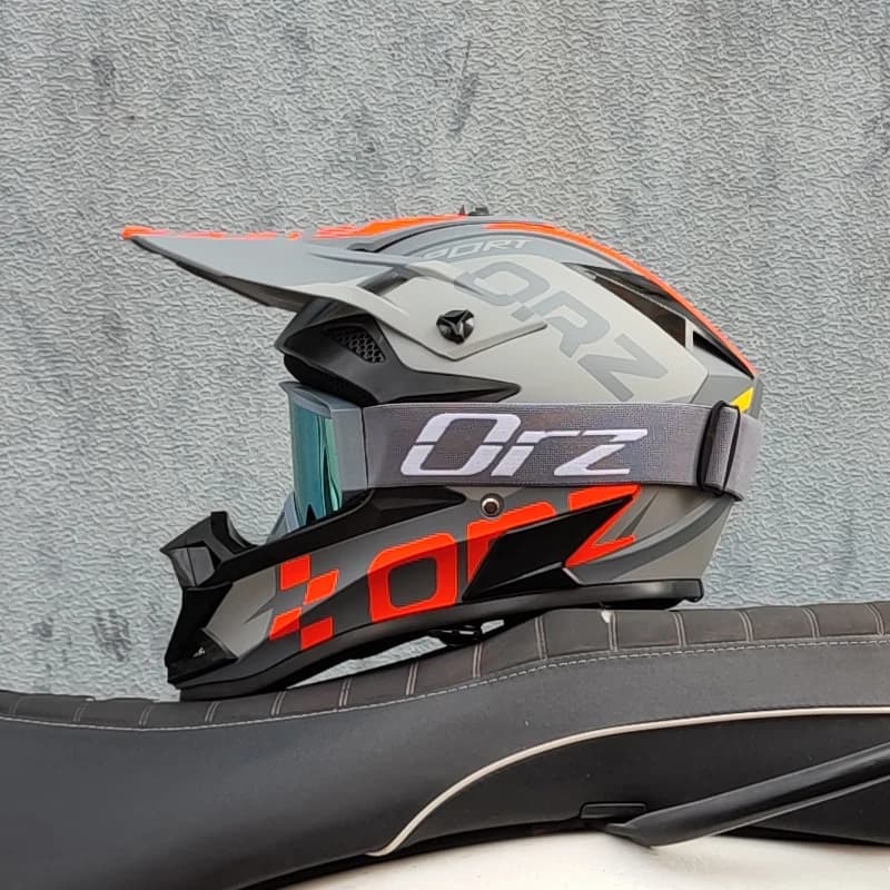 ORZ Högkvalitativ Motorcykel Offroad Racinghjälm ATV Skog DH Mountainbike Fullhjälm DOT-Godkänd