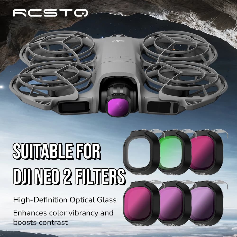 RCSTQ Drone Lens Filter Set for DJI Neo2 ND Filter Kit ND8 ND16 ND32 CPL UV Filter Camera Anti-glare Filter Drone Accessories