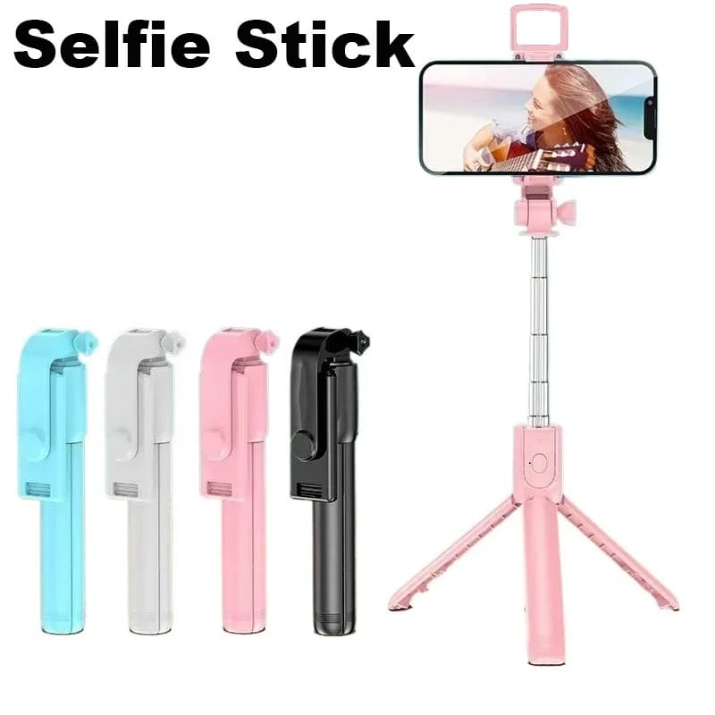Expandable 3-in-1 Selfie Stick Tripod With Detachable BT Wireless Remote Compatible With Most Of Phones Lightweight Tripod Stand