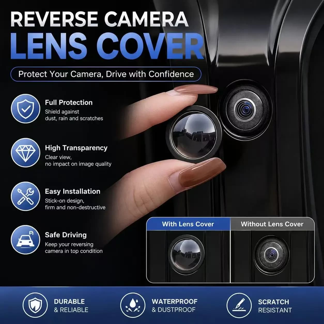 Pcs Car Camera Protective Cover Reverse Camera Lens Dustproof Anti-scratch Protective Film Car Exterior Accessories Amagi