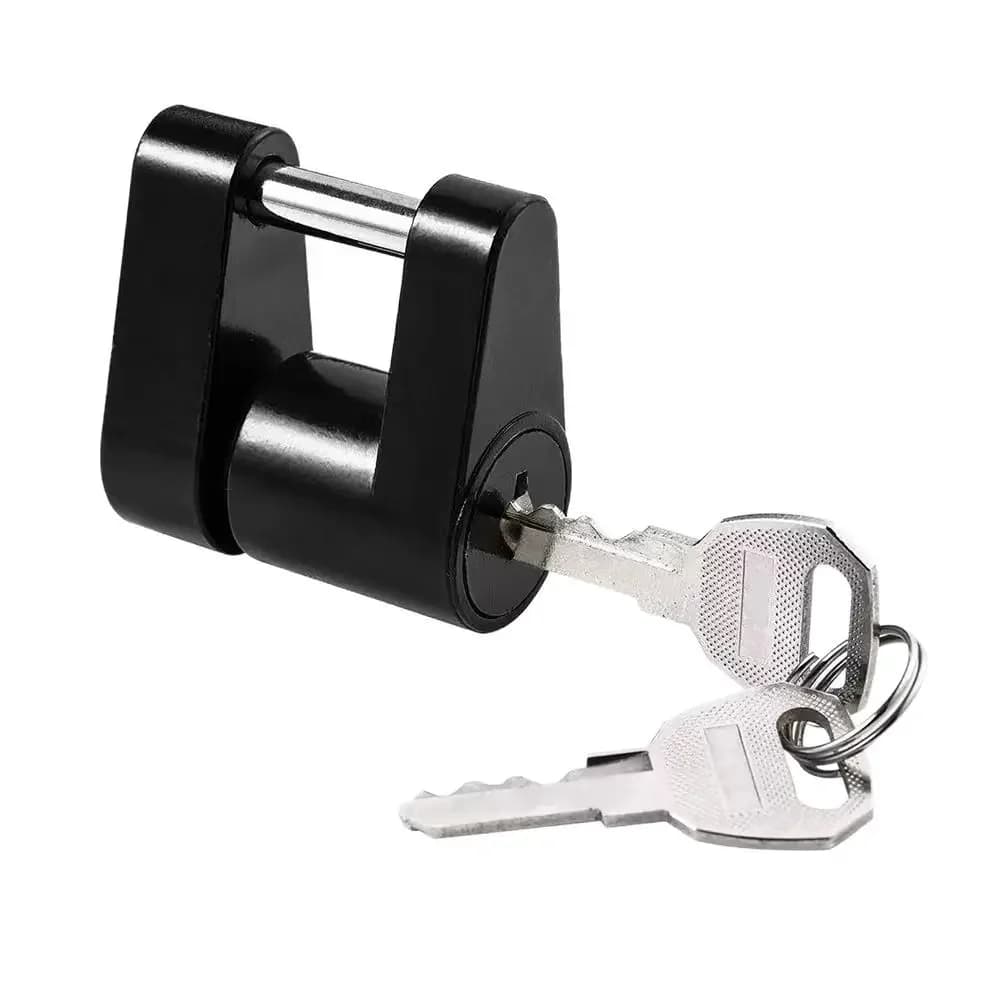 1/4" Zinc Alloy Trailer Hitch Lock, Anti-Pick Coupler Lock for RV Truck Boat Trailer Security