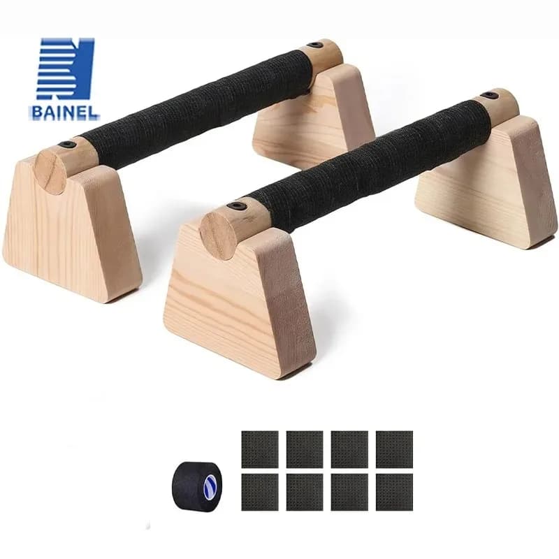 Push Up Russian Stand Wooden Single and Parallel Bars Inverted Stand Practice Solid Wood Strength Training Equipment
