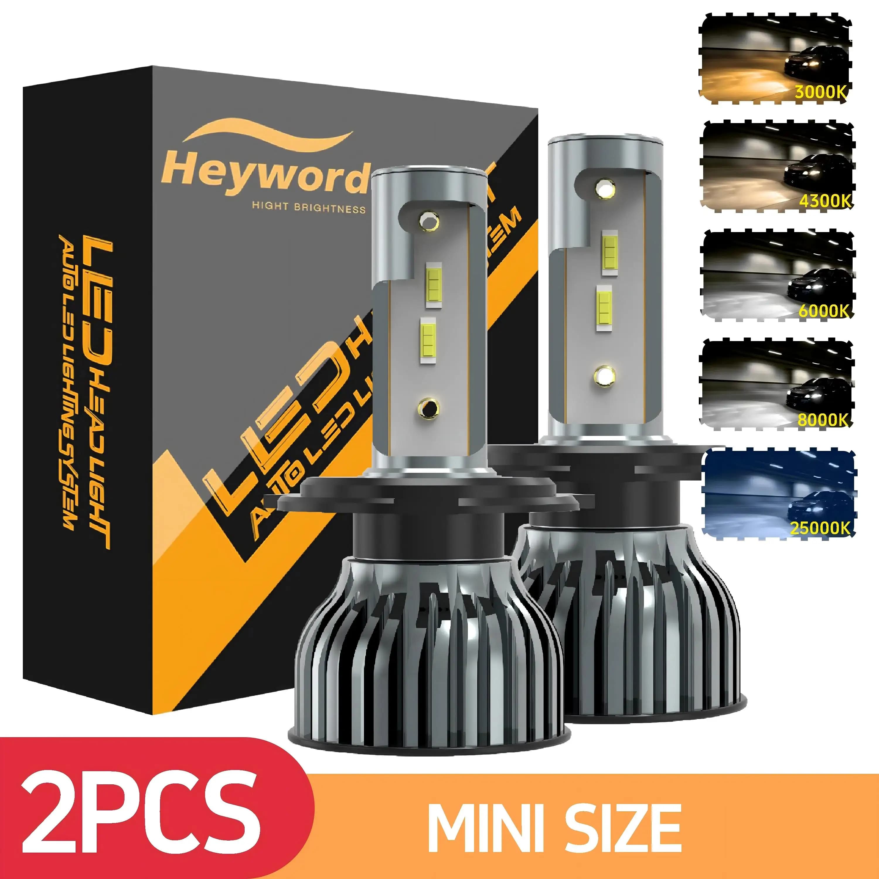 Heyword 22000lm 160W 1860 CSP Chip 3000k/4300k/6000k/8000k Car LED Headlight H4 H7 H1 LED Headlights 9005 H7 H9 H11 fog Light