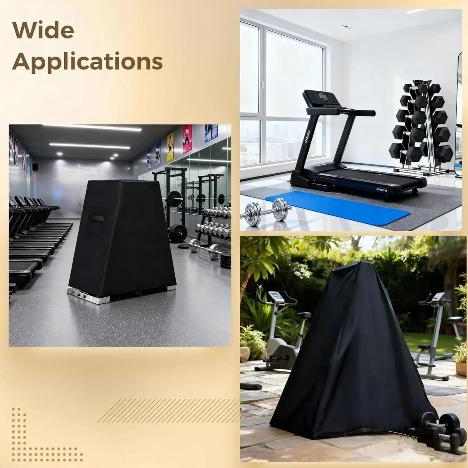 Dumbbell Weight Rack Cover 58x38x66cm Waterproof Protector Oxford Cloth Weight Rack Protective Cover For A-Frame Workout