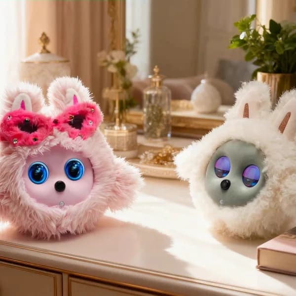 K-Bao AI Desktop Cute Pet Robot Family Parent-Child Companion Growth Intelligent Dialogue Music Voice Doll Plush Toy