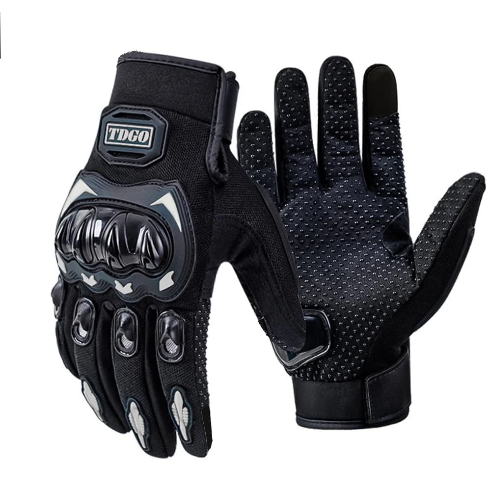 Summer Motorcycle Breathable Full Finger Gloves Leather Protective Equipment Dirt Bike Sport Racing Riding Gloves