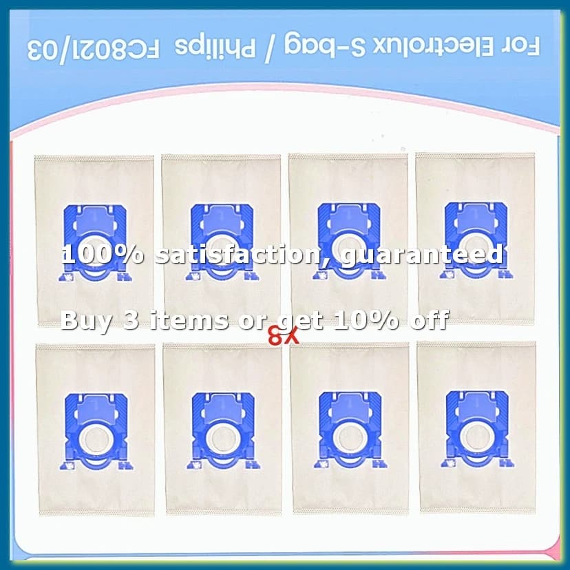 Dust Bag for for FC8021/03 Vacuum Cleaner Parts Replacement Vacuum Bags 8PCS-A009