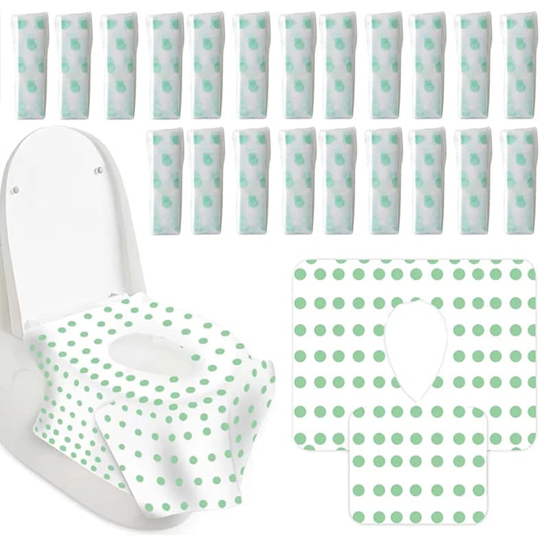 5/10/20Pcs Disposable Paper Toilet Seat Covers Camping Loo wc Bacteria-proof Cover for Travel Bathroom Universal Size TMZ
