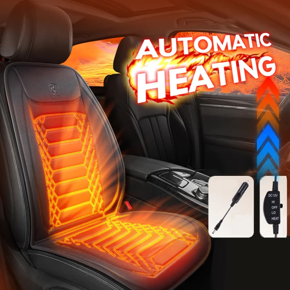 12V Heated Car Seat Cover Heating Pad Fast Car Seat Heater Flannel Heated Cars Seat Protector Seat Heating Cover Car Accessories