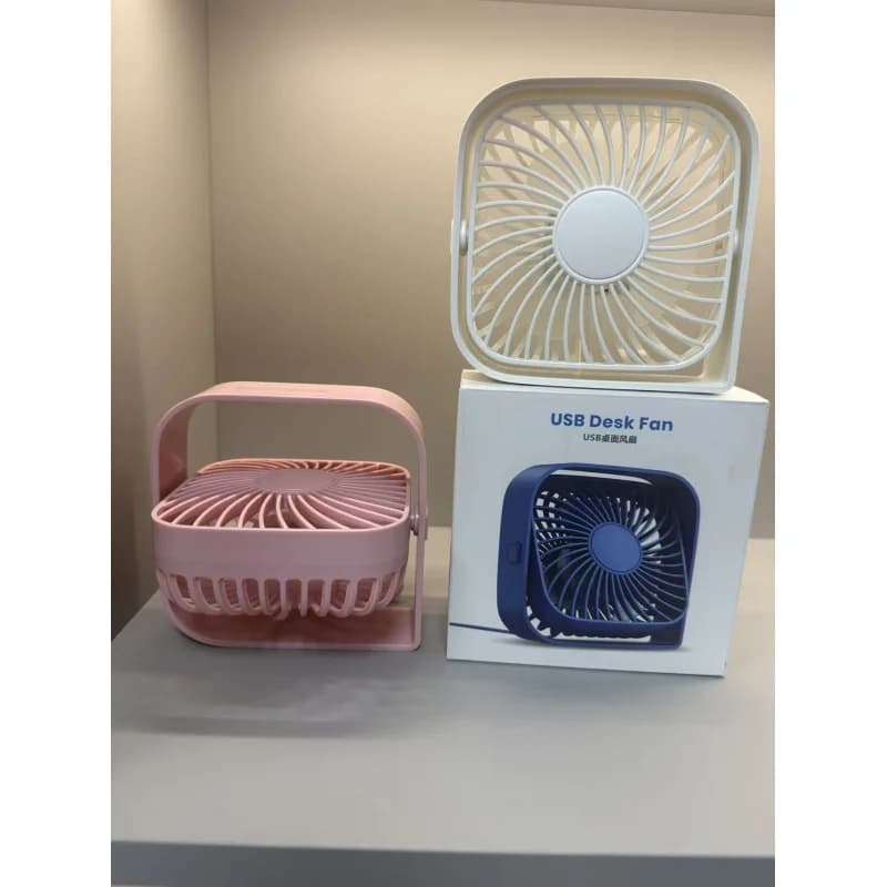 Mini Portable Fan USB Desk Fan Table Strong Airflow &Quiet Operation 3 Speed Wind 360° Rotatable Standing Fans For Room