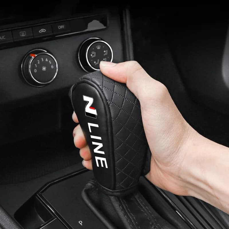 Car Gear Shift Cover Manual Leather Automatic Transmission For Hyundai N Line i30 Kona Tucson Sonata Elantra Veloster Accessory