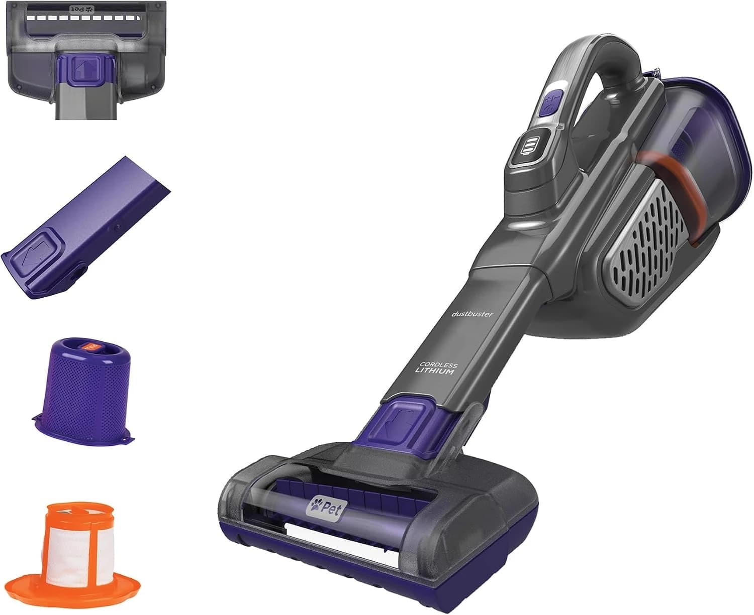 Rechargeable Cordless Pet Special Handheld Vacuum, Powerful Suction with Motorized Pet Brush for Efficient Pet Hair Cleaning At Home And Car