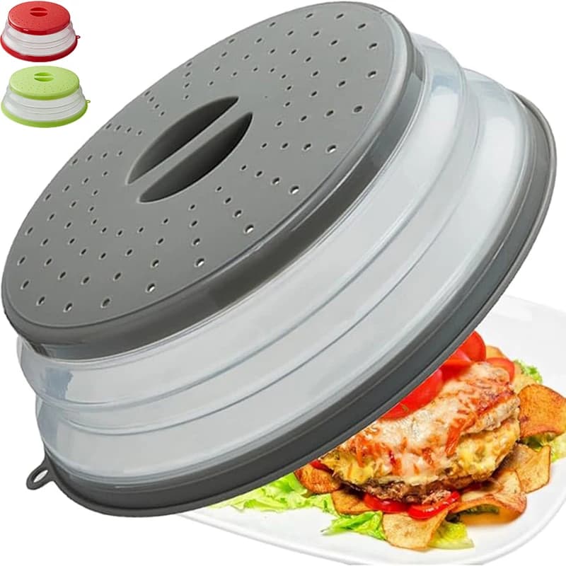 Microwave Splash Guard Foldable Food Plate Microwave Cover Splash Guard for Plates and Bowls Kitchen Tools Kitchen Cooking Lid