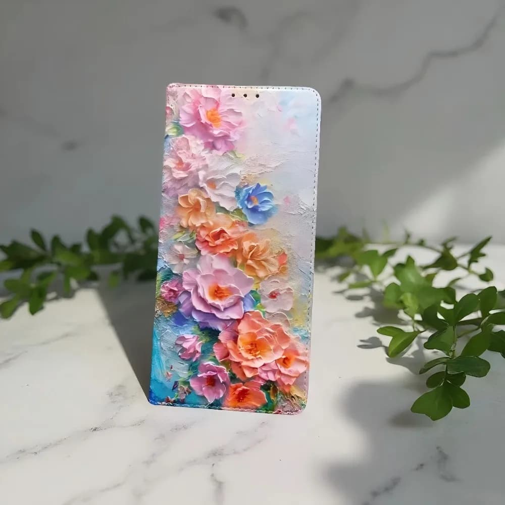 Painted Magnetic Flip Leather Wallet Case For Samsung Galaxy S26 Ultra S25 FE Galaxy S24 S23 S22 S25 Edge S26 Plus Cover Funda