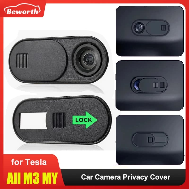 For Tesla Model Y Juniper 2025 Model 3 Highland 2024 Car Camera Cover Ultra-Thin Webcam Slide Blocker Privacy Protector Sticker