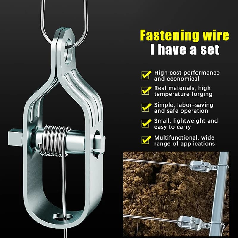 5PCS Heavy-Duty Steel Wire Rope Tightener Kit – Adjustable Tension Tool for Garden Fence, Cable & Sling, Galvanized & Durable