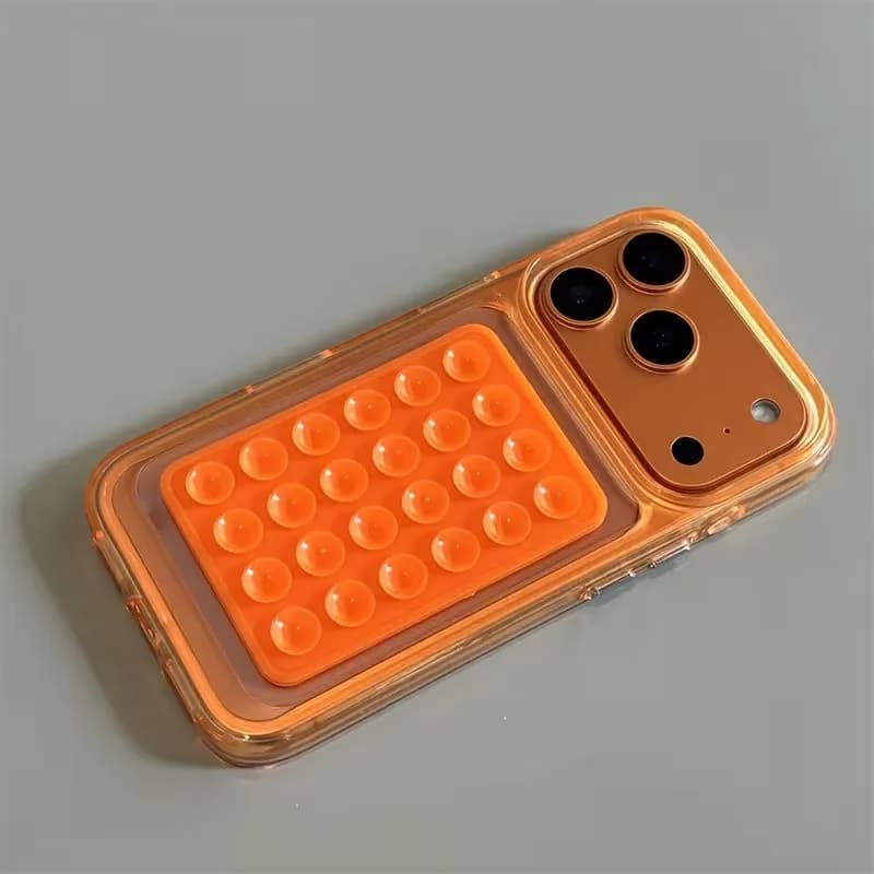 Silicone Suction Cup Phone Holder Waterproof Adhesive Mobile Stand for Kitchen Mirror Yoga Room Easy to Install and Remove