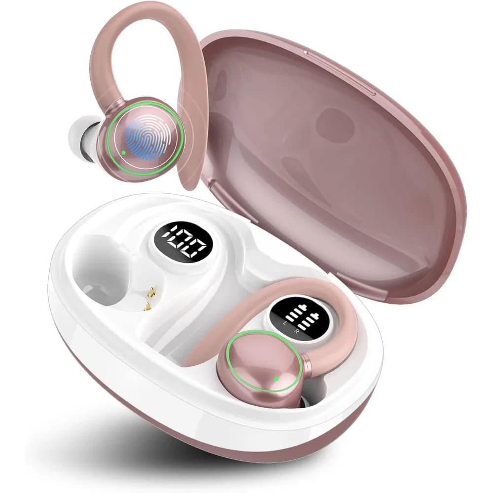 AI Language Translator Earbuds Real-Time 164-Language Support in Rose Gold