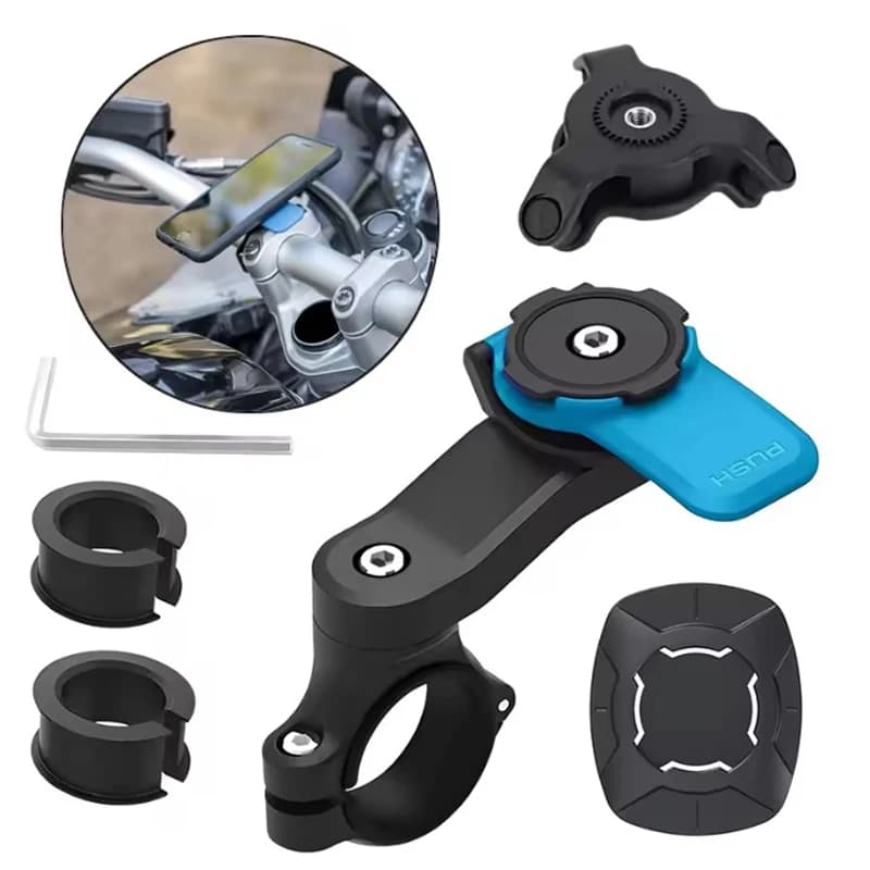 Universal Bicycle Mount for Bicycle and Motorcycle Phone Holder, Mobile Phone Holder for MTB 360° Rotatable for MTB or Road Bike