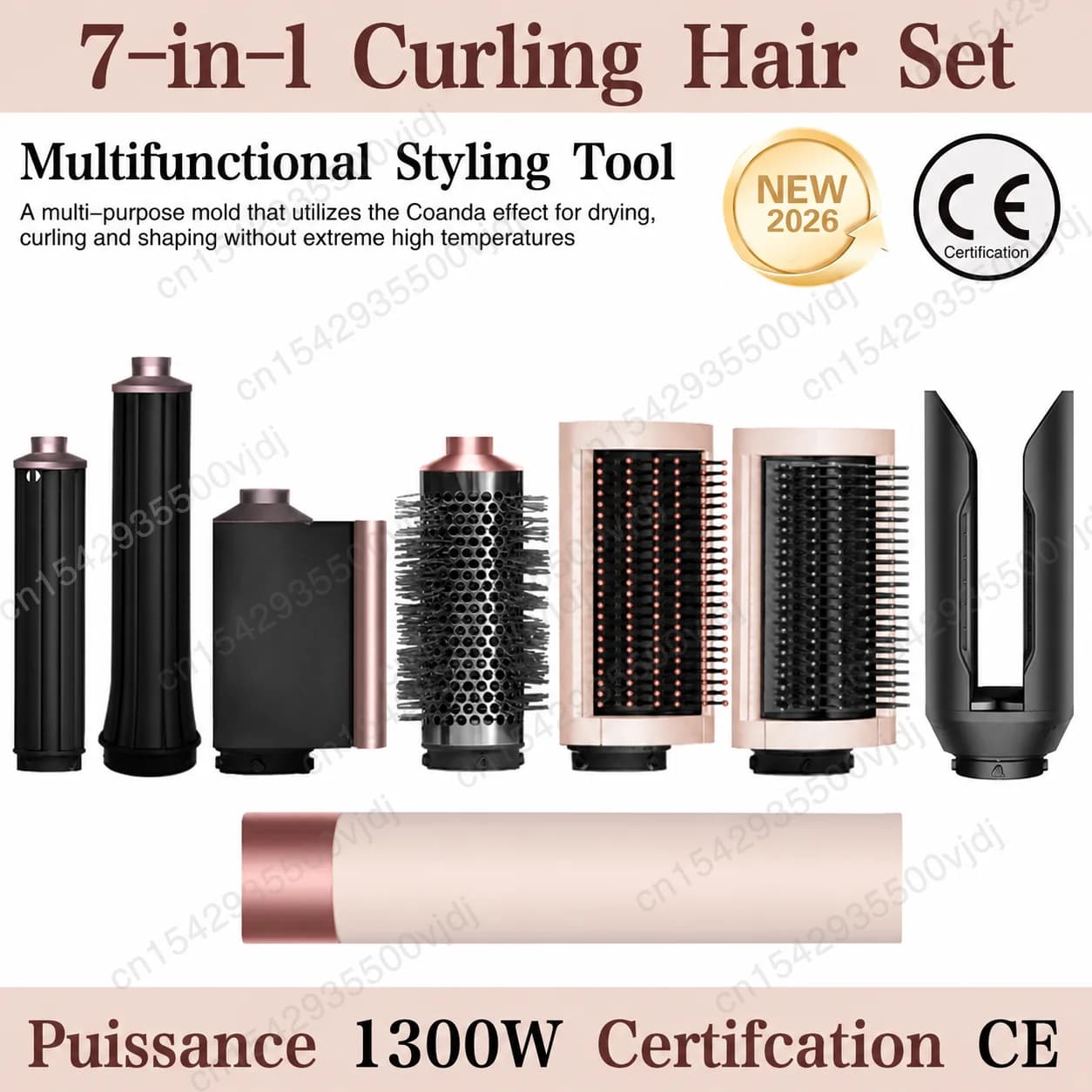 6-in-1 multifunctional hair styler, 110,000 RPM high-speed hair care, ionic hair dryer, quick drying, automatic curling set