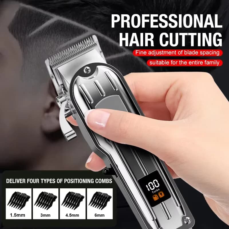 All Metal Blade Male Clipper, Electric Hair Clipper, Household Electric Hair Clipper, Hair Salon, High-Power Pet Clipper