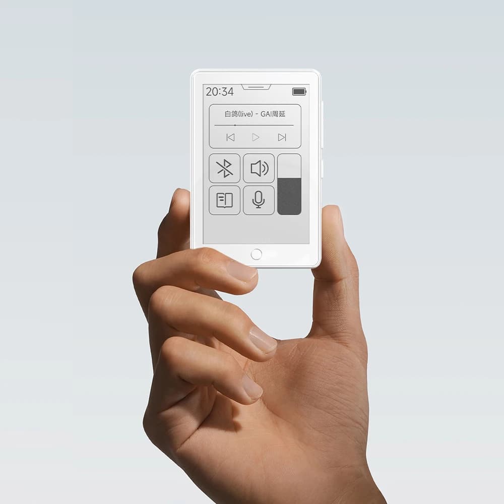 Famue 2.7 Inch E-ink Screen MP3 Player 64GB Mini E-book Reader Bluetooth No Blue Light Eye-Friendly Student Classroom Recording