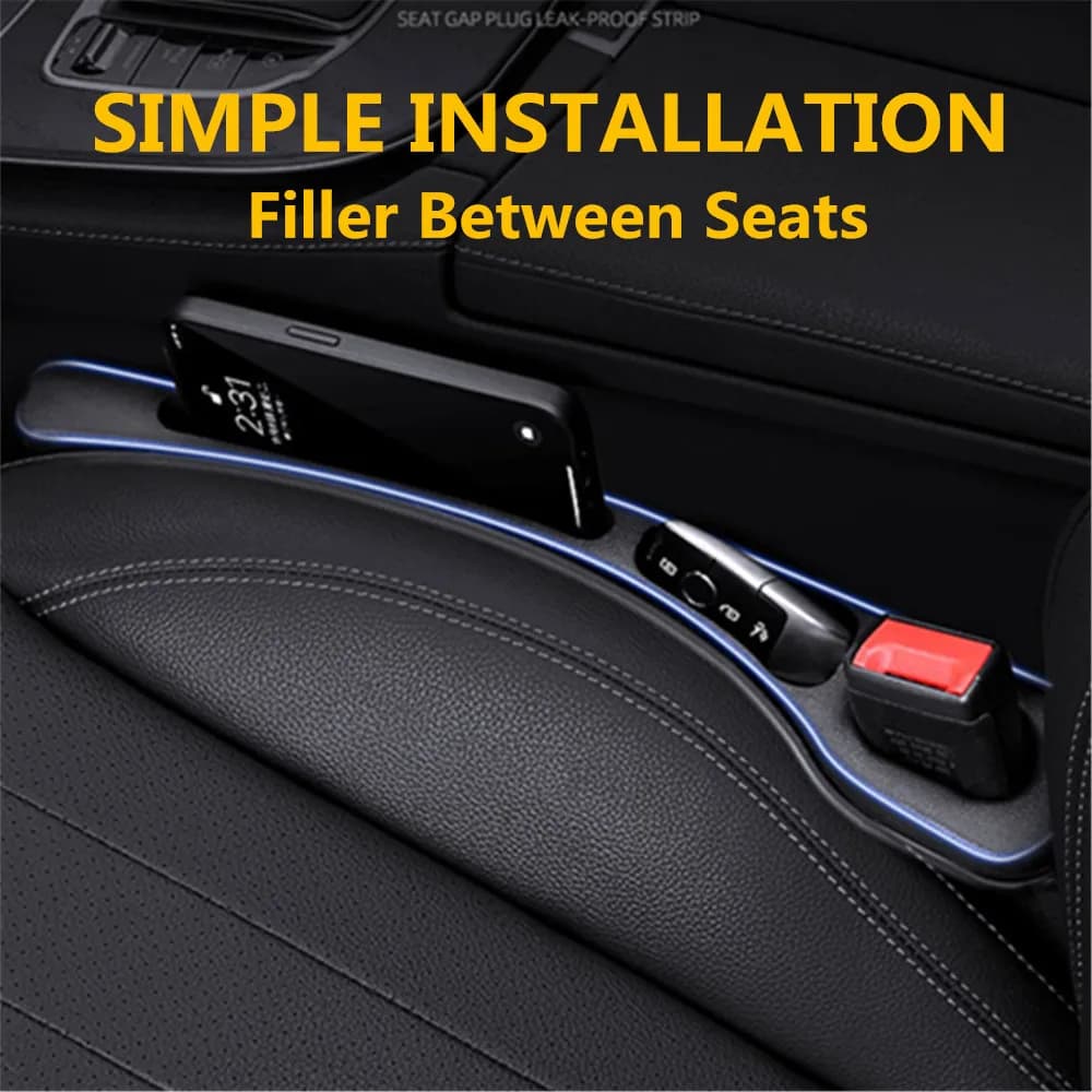 2PCS Car Seat Crevice Storage Box Bag Seat Gap Filler Between Seats Console Organizer Decoration Interior Auto Accessories