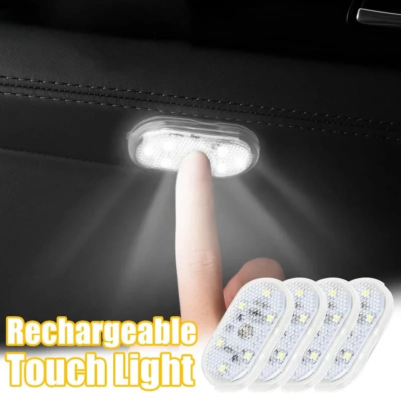 Mini Touch Light for Car USB Rechargeable Led Light Magnetic Reading Lamp Gentle Illumination for Car Floor Trunk Hood