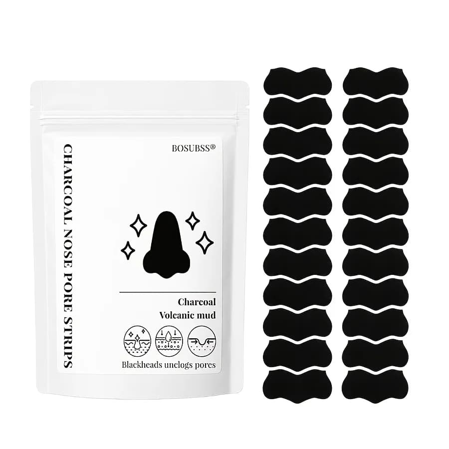 Tea Tree Charcoal Nose Strips for Men & Women Deep Pore Cleansing Oil Control Easy Home Facial Skincare