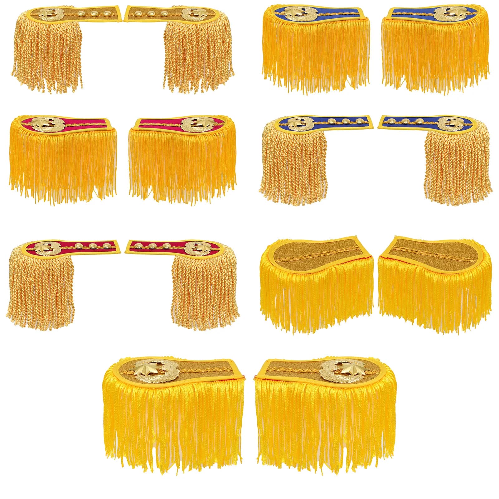 Shoulder Pad Epaulettes Brooch Board Drum Horn Tassel Fringe Epaulets Badge for Jackets Military Overcoats Accessory Epaulett