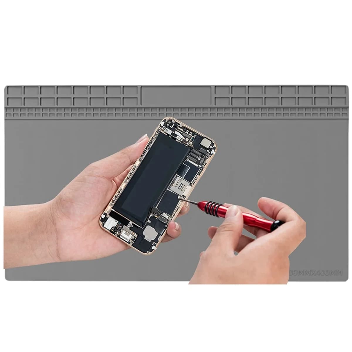 AA91 Super Big 700x400mm Pure Silicon Insulation Pad Repair Work Mat BGA Heat-Resistant Soldering Station Desk Platform Gray