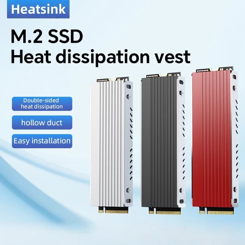 M.2 SSD Heatsink M2 2280 Solid State Hard Disk Aluminum Radiator with Thermal Silicone Pad PS5 Desktop PC NGFF NVME