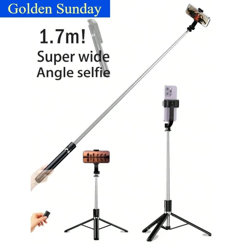 1700mm Selfie Stick Wireless Selfie Stick Phone Tripod Extendable  Stand Foldable Monopod For Smartphones Balance Steady Shootin