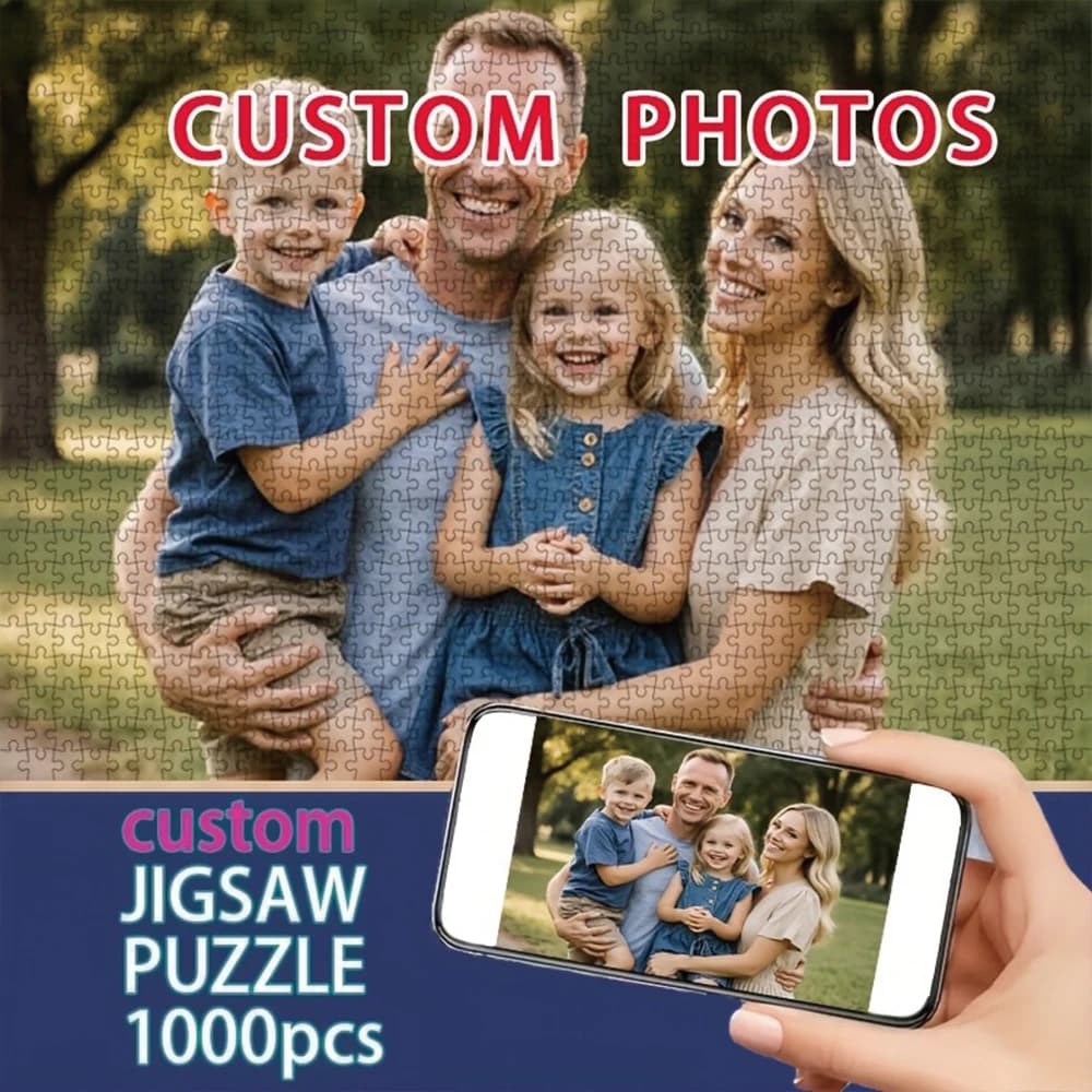 35/300/500/1070pcs Personalized Custom Photo Puzzle Family Photos Customize Jigsaw Puzzle For CouplesCouples Family Christmas