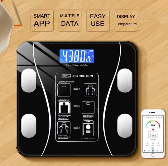 USB Intelligent Mini Body Fat Scale Portable Electronic Weighing Scale Household Digital Scale Accurate Weight Fat Measurement