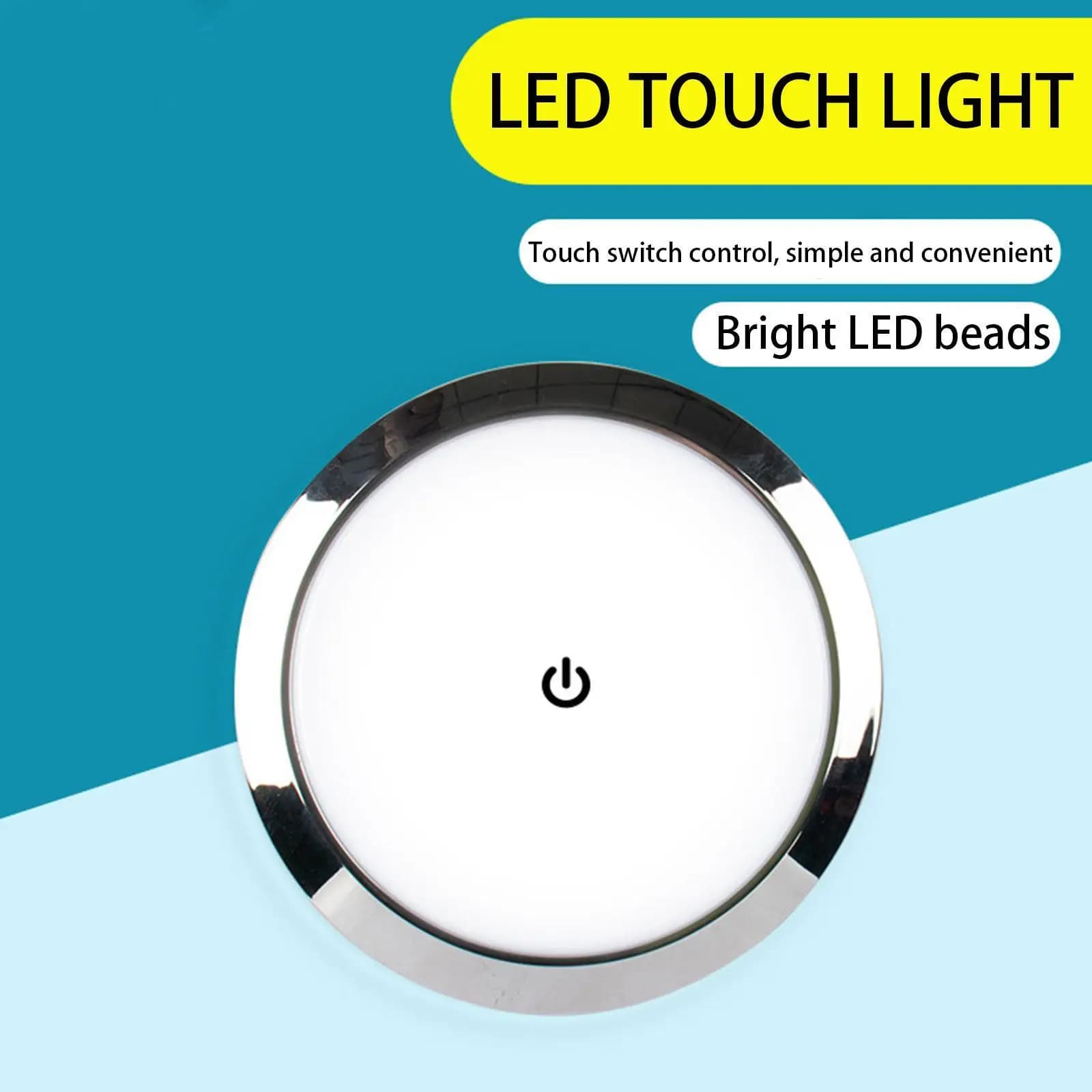 RV Interior Ceiling LED Light With Switch 5W 12V/24V Car Interior Led Round Light RV Indoor Roof Lamp For Camper Boat