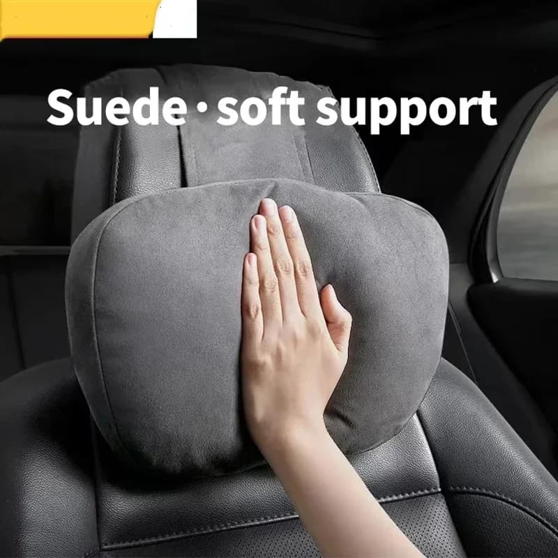 Automatic memory cotton protective pad for car seat headrests, suitable for head support of gaming chairs