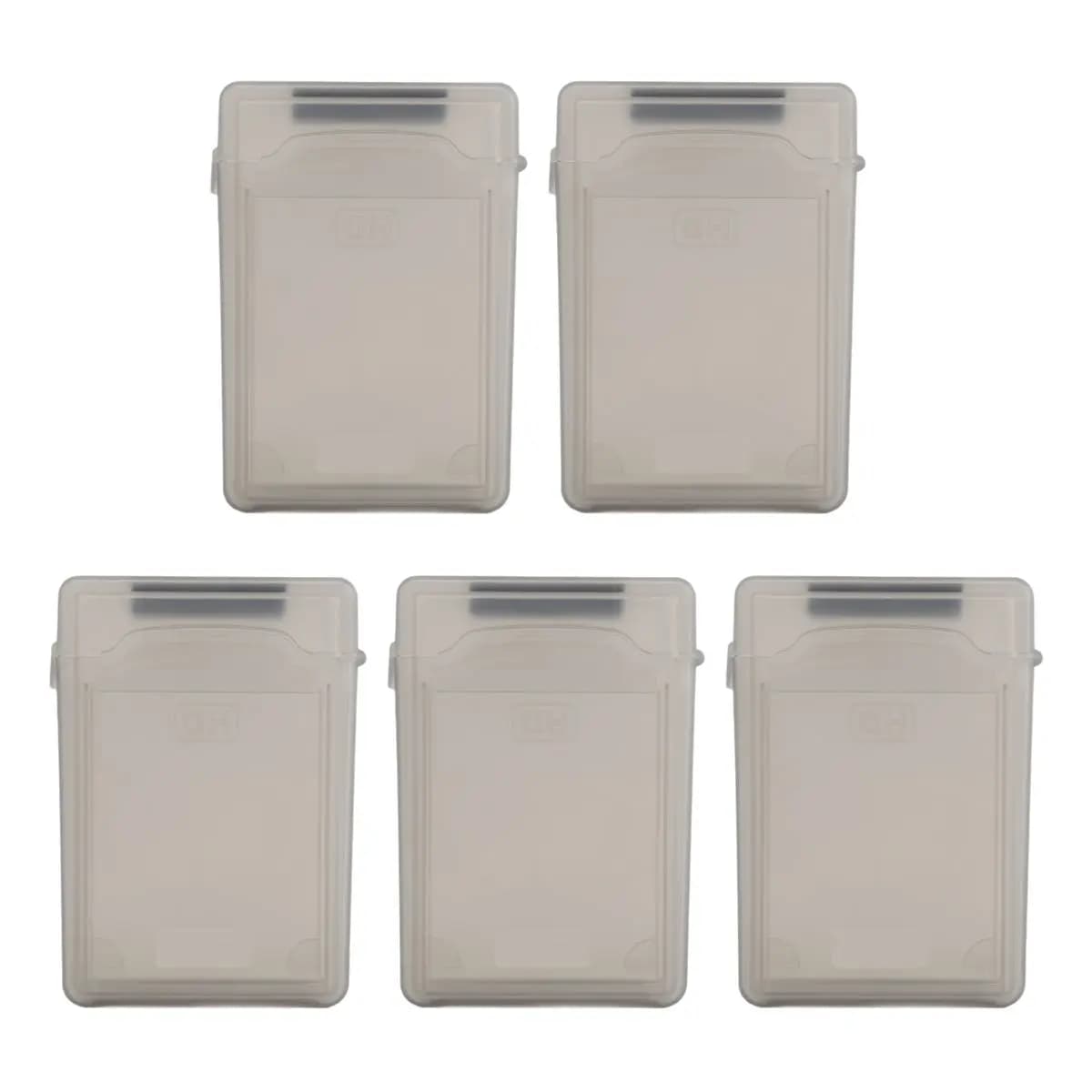 A17G 5pcs 3.5 inch IDE SATA HDD Hard Drive Disk Plastic Storage Box Case Enclosure Cover Gray