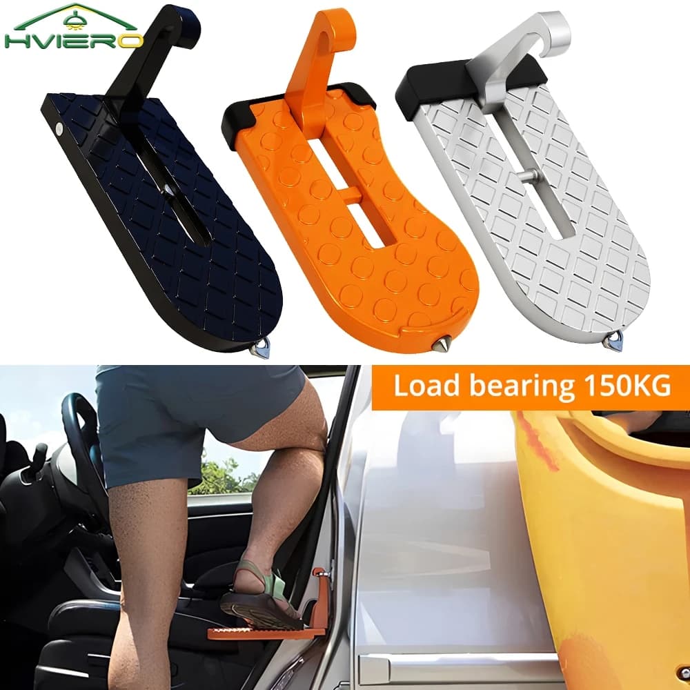 Auto Foldable Car Roof Rack Door Step Multifunction Universal Latch Hook Foot Pedal Aluminium Alloy Safety Accessories Kickstand