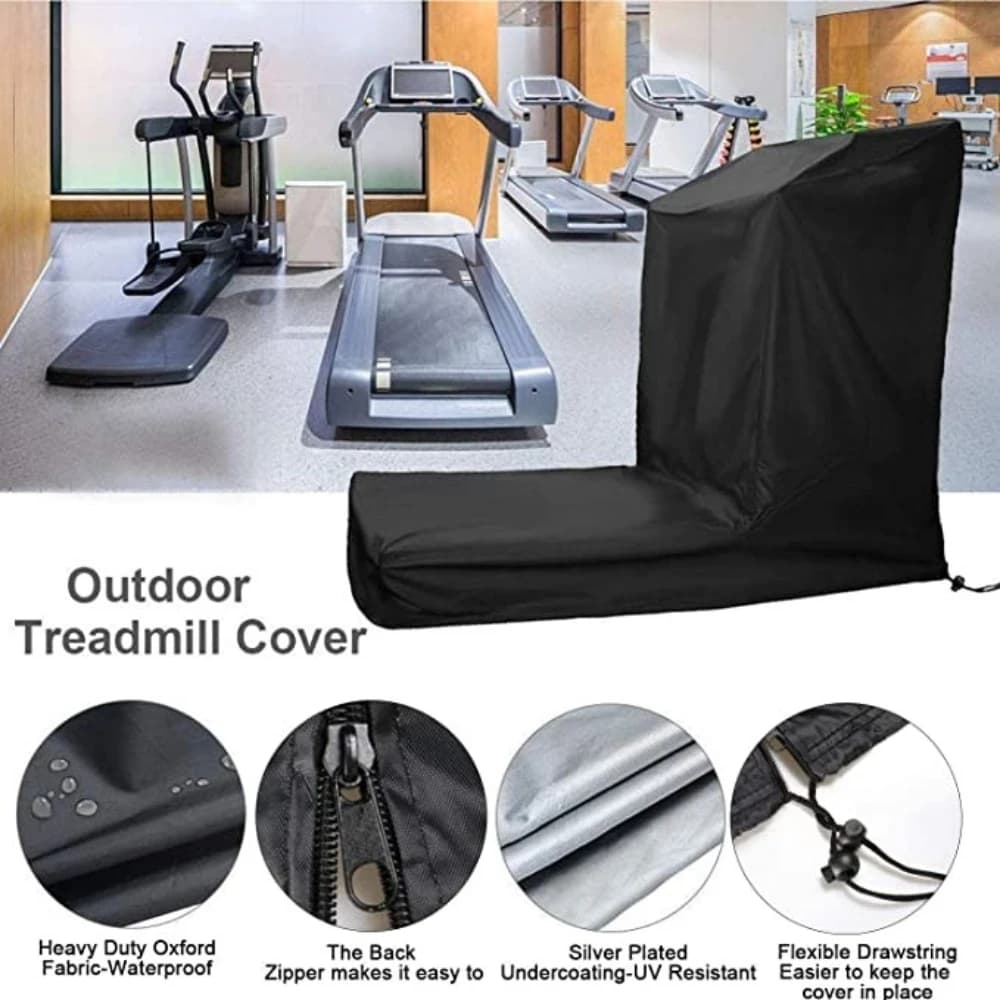 Essential Folding Treadmill Cover for Gym Equipment, Oxford Cloth Waterproof/Sunproof, Dustproof & Durable Full Coverage Sleeve