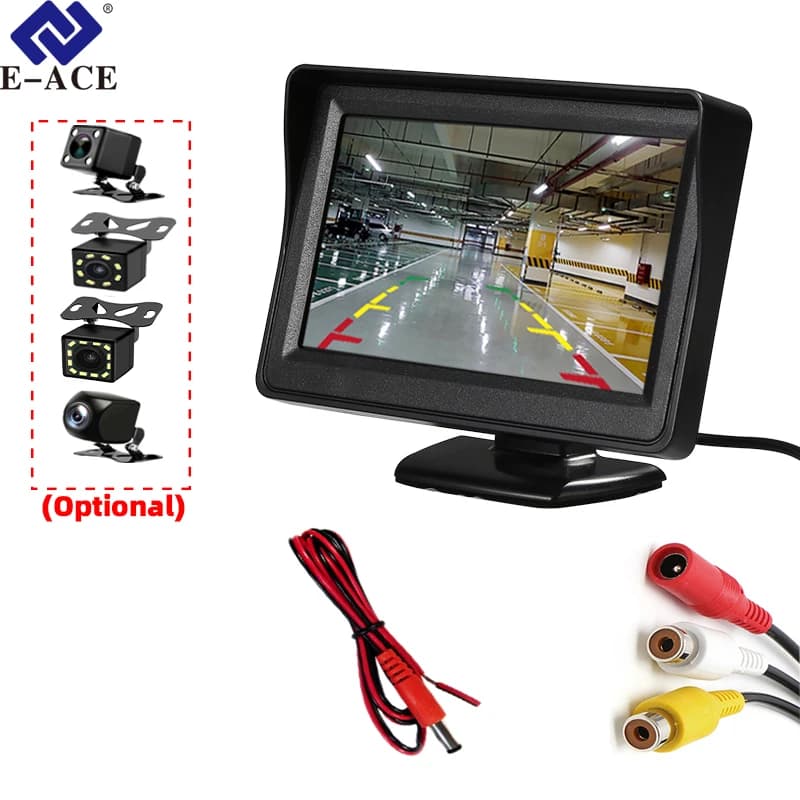 Car Reversing Display 4.3 Inches Rotatable 160 ° Optional Rear View Camera Easy to Install Suitable for A Variety of Models