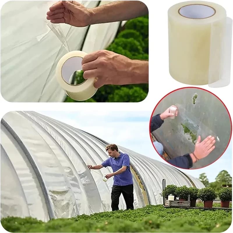 10M Greenhouse Film Repair Tape Agriculture Film Repair Tape UV Resistant Transparent Garden Orchard Greenhouse Protect Tools