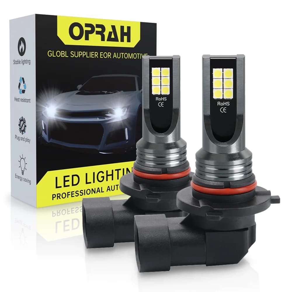 2PCS H8 H11 Led HB4 9006 HB3 9005 Fog Lights Bulb 3030 12SMD 6000K White Car Driving Running Lamp Auto Front Lamp Leds Light 12V