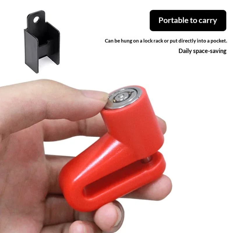 Anti-Theft Disc Brake Lock Waterproof Portable Security Safety Lock for Bike Scooter & Electric Bicycle with Key Theft Protec