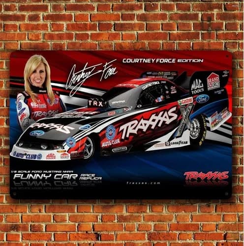 Metal Poster Rc Car Wall Decoration Tin Sign Plaque Traxxas Funny Dragster Car