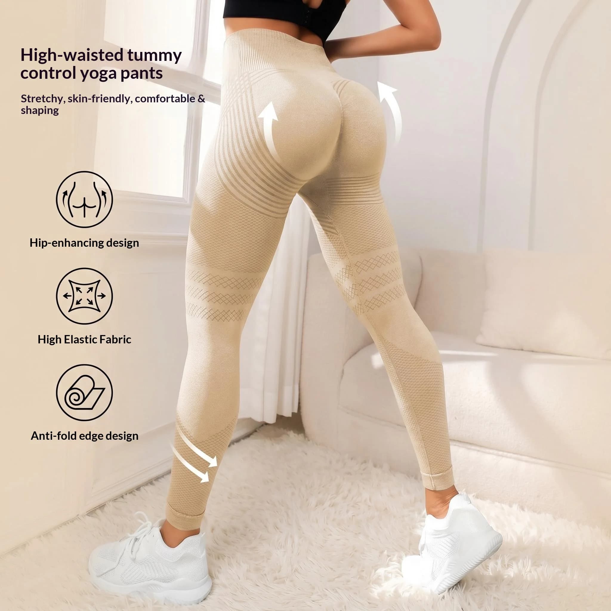 Women's Cellulite 3D Leggings, High Waisted Butt Lifting Tummy Training Control, Anti Cellulite Legging for Gym Workout Yoga