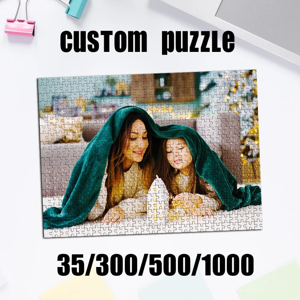 35/300/500/1000pcs Personalized Custom Photo Puzzle family photo Toys Personalized Jigsaw Puzzles Handmade Gifts