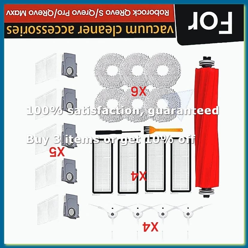 22PCS for Qrevo S/ Qrevo Pro/ Qrevo MaxV Robot Vacuum Cleaner Parts Main Brush Side Brush Hepa Filter Dust Bag-A009